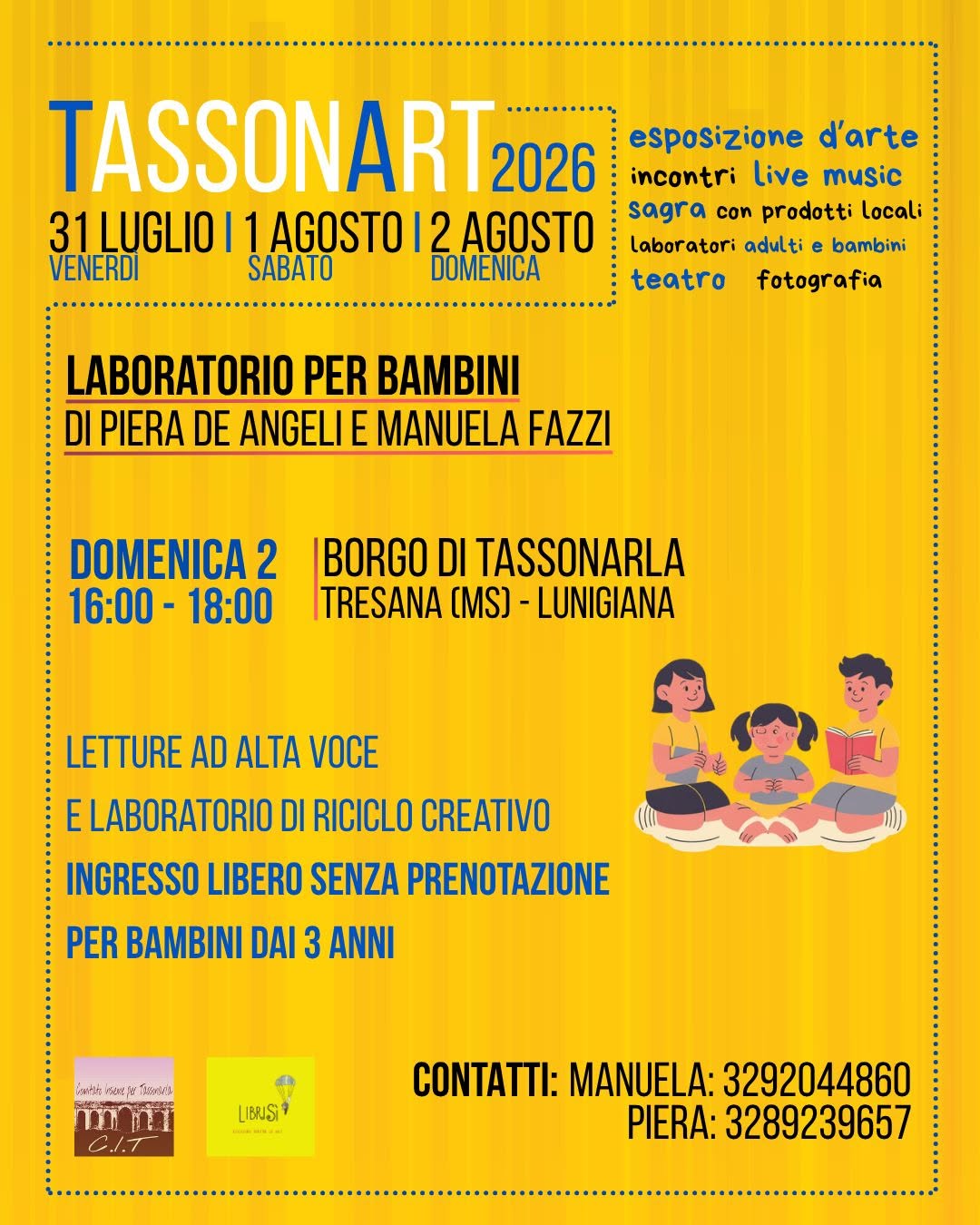 tassonart 2026 laboratori per bambini