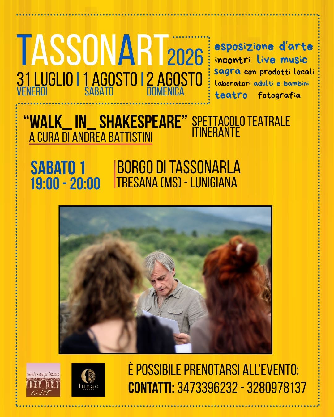tassonart 2026 walk in shakespeare